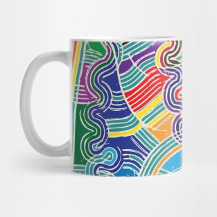 Rainbow Fork Swirls Mug